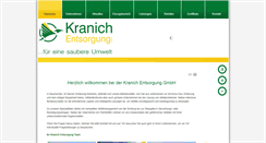 Desktop Screenshot of kranich-entsorgung.eu