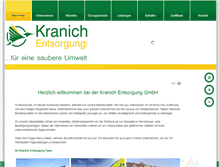 Tablet Screenshot of kranich-entsorgung.eu